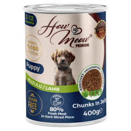 How Meow Puppy Lamb in jelly влажный корм для щенков, кусочки в желе ЯГНЕНОК