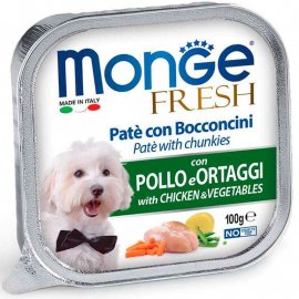 Monge Dog Fresh Adult Chicken & Vegetables вологий корм для собак КУРКА та ОВОЧІ, паштет