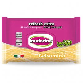 Inodorina Refresh Extra салфетки с ароматом жасмина для кошек и собак