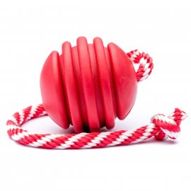SodaPup (Сода Пап) Stars and Stripes Ultra-Durable Reward Toy игрушка для больших собак МЯЧ НА ВЕРЕВКЕ, красный