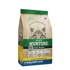 Pure Nurture Daily Nurture Sterilized Adult Chicken & Barley сухой корм для стерилизованных кошек КУРИЦА и ЯЧМЕНЬ