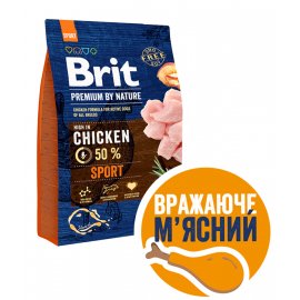 Brit Premium Dog Sport Chicken сухий корм для активних собак КУРКА Brit Premium Dog Sport Chicken сухий корм для активних собак КУРКА