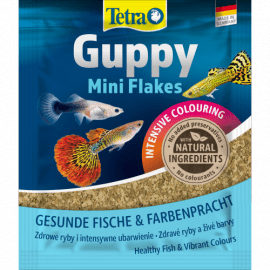 Tetra Guppy Mini Flakes Корм для рыбок гуппи, хлопья,