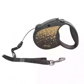 Flexi STANDARD поводок-рулетка для собак ТРОС, пузырьки черный