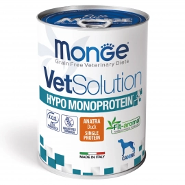 Monge Dog VetSolution Hypo Monoprotein Duck лікувальний вологий монопротеїновий корм для собак для зниження непереносимості інгредієнтів КАЧКА