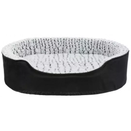 Trixie Vital Lino Ортопедический лежак с бортиком для кошек и собак, черный/серый