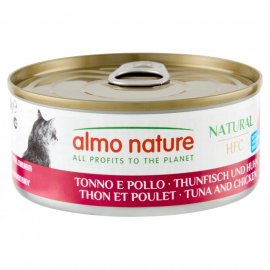 Almo Nature HFC Natural Chicken & Tuna  консерви для котів, шматочки в соусі  КУРКА та ТУНЕЦЬ
