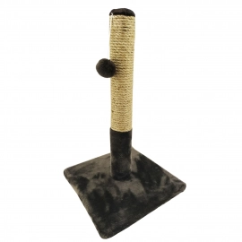 Пухнастики Дряпка-стовпчик на підставці для котів, джут, шоколад