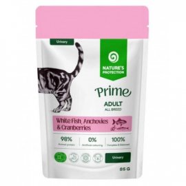 Natures Protection Prime Urinary White Fish, Anchovies, Cranberries влажный корм для мочевыделительной системы кошек РЫБА, АНЧОУСЫ и КЛЮКВА