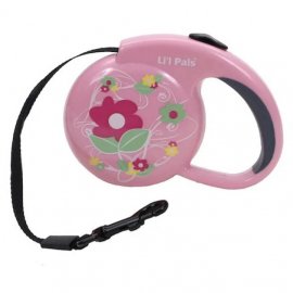 Coastal (Костал) Li'l Pals Fashionable рулетка-поводок для миниатюрных собак, розовый, цветок