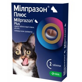 Krka Милпразон Плюс антигельминтные таблетки для кошек и котят