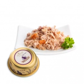 Nuevo (Нуэво) Lovely Filets Finest Chicken Filet with Salmon & Carrots консервы для взрослых кошек КУРИЦА, ЛОСОСЬ И МОРКОВЬ