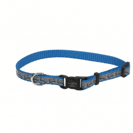 Coastal (Костал) Lazer Brite Reflective Collar светоотражающий ошейник для собак, БИРЮЗОВЫЙ КОСТОЧКИ