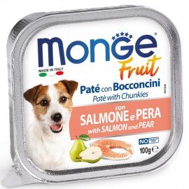 Monge Dog Fruit Adult Salmon & Pear вологий корм для собак ЛОСОСЬ та ГРУША, паштет