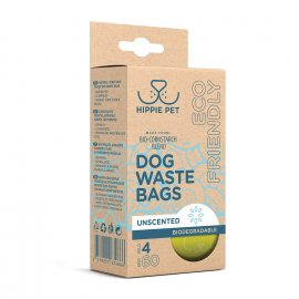 Hippie Pet Bio-Cornstarch Waste Bags Unscented биоразлагаемые пакеты для фекалий БЕЗ АРОМАТА