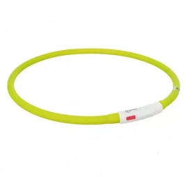 Trixie Flash Light USB светящийся ошейник из силикона, зеленый (12648)