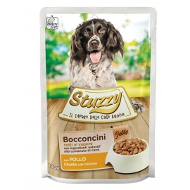 Stuzzy (Штуззи) CHICKEN DOG (КУРИЦА кусочки В ЖЕЛЕ) консервы для собак, пауч