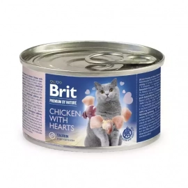 Brit Premium Cat Chicken & Hearts консерви для кішок, паштет КУРКА та СЕРДЕЧКИ
