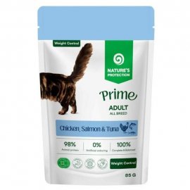 Natures Protection Prime Adult Weight Control Chicken, Salmon &Tuna влажный корм для контроля веса кошек КУРИЦА, ЛОСОСЬ и ТУНЕЦ
