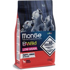 Monge Dog BWild Low Grain Puppy & Junior All Breeds Deer сухий низькозерновий корм для цуценят усіх порід ОЛЕНИНА