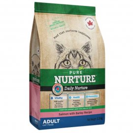 Pure Nurture Daily Nurture Adult Salmon & Barley сухий корм для шкіри та шерсті котів ЛОСОСЬ та ЯЧМІНЬ