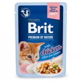 Brit Premium Cat Kitten Chicken Delicate Fillets in Gravy вологий корм для кошенят