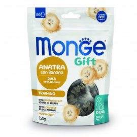 Monge Dog Gift Training Adult Duck & Banana ласощі для собак для підтримки м'язової маси КАЧКА та БАНАН