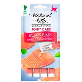 Natural Kitty Creamy Treat Joint Care Salmon Puree кремовое лакомство для здоровья суставов кошек, пюре, ЛОСОСЬ