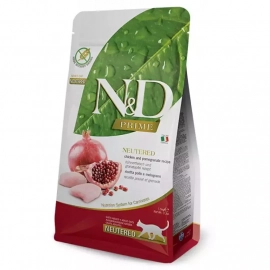 Farmina (Фарміна) N & D Grain Free Prime Chicken & Pomegranate Neutered Adult корм для стерилізованих кішок КУРКА і ГРАНАТ Farmina (Фарміна) N & D Grain Free Prime Chicken & Pomegranate Neutered Adult корм для стерилізованих кішок КУРКА і ГРАНАТ