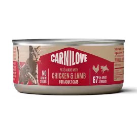 Carnilove Chicken & Lamb вологий корм для котів, паштет КУРКА та ЯГНЯ