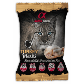 Alpha Spirit CAT SNACKS TURKEY напіввологі ласощі для котів, кубики ІНДИЧКА