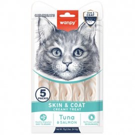 Wanpy (Ванпи) Functional Creamy Lickable Treat Skin&Coat функциональное жидкое лакомство для здоровья кожи и шерсти кошек