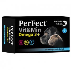 Ветсинтез Perfect Vit&Min Omega 3+ вітаміни для собак і котів з риб'ячим жиром Ветсинтез Perfect Vit&Min Omega 3+ вітаміни для собак і котів з риб'ячим жиром