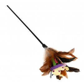 GiGwi (Гигви) Teaser ДРАЗНИЛКА игрушка для котов с перьями на стеке, 55 см