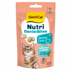 GimCat Nutri Dental Bites Dental Care вітаміни для зубів котів КОТЯЧА М'ЯТА та МОРСЬКІ ВОДОРОСТІ