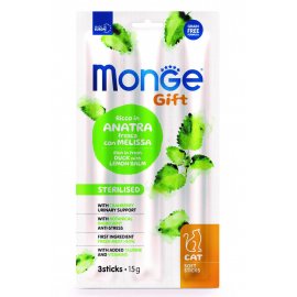 Monge Cat Gift Sterilsed Adult Duck, Lemon Balm & Cranberris ласощі для стерилізованих котів КАЧКА, МЕЛІСА та ЖУРАВЛИНА