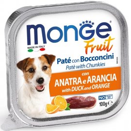 Monge Dog Fruit Adult Duck & Orange влажный корм для собак УТКА и АПЕЛЬСИН, паштет Monge Dog Fruit Adult Duck & Orange влажный корм для собак УТКА и АПЕЛЬСИН, паштет
