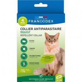 Francodex Repellent Collar нашийник від бліх та кліщів з гераніолом для котів