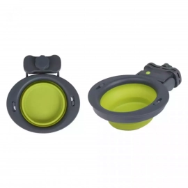 DEXAS Collapsible Kennel Bowl-Small - Миска складная с креплением для клетки для собак и кошек МАЛЕНЬКАЯ, зеленый