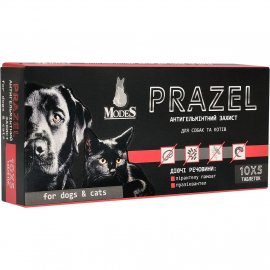 Modes Prazel антигельминтные таблетки для кошек и собак