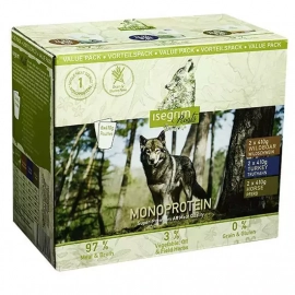 Isegrim (Изегрим) Pouch Roots Multipack Monoprotein Консервы для собак, набор монопротеиновый, 6 X 410 г