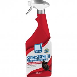 OUT! Super Strength Stain & Odour Remover средство для удаления пятен и запахов жизнедеятельности животных, с ковровых и твердых поверхностей