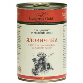 Hubertus Gold (Хубертус Голд) ГОВЯДИНА С ЯБЛОКОМ И ПАСТЕРНАКОМ консервы для щенков с льняным маслом