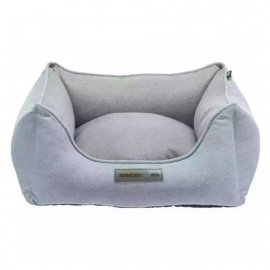 Trixie LONA лежак с бортиком для собак, голубой/серый