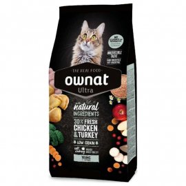 Ownat Ultra Young Chicken&Turkey сухой корм для кошек от 1 до 6 лет КУРИЦА И ИНДЕЙКА