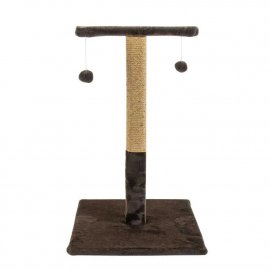 Пухнастики кігтеточка стовпчик з полицею для кішок, шоколад