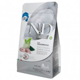 Farmina (Фарміна) N&D Grain Free White Adult Mini корм для собак дрібних порід з білою шерстю СІБАС, СПІРУЛІНА та ФЕНХЕЛЬ