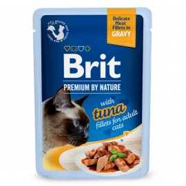 Brit Premium Cat Tuna Delicate Fillets in Gravy консервы для кошек кусочки в соусе ТУНЕЦ