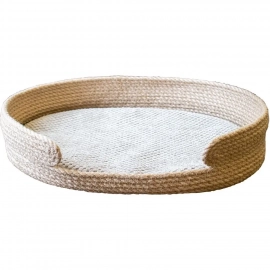 Пухнастики Плетеный лежак для животных, джут