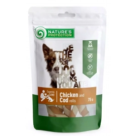 Natures Protection (Нейчез Протекшин) Snack For Dogs Chicken & Cod Rolls лакомство для собак РОЛЛЫ ИЗ КУРИЦЫ И ТРЕСКИ